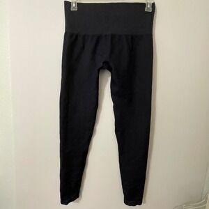 ASSETS by‎ Sara Blakely Womens High Waisted Leggings XL Black Ribbed Seamless